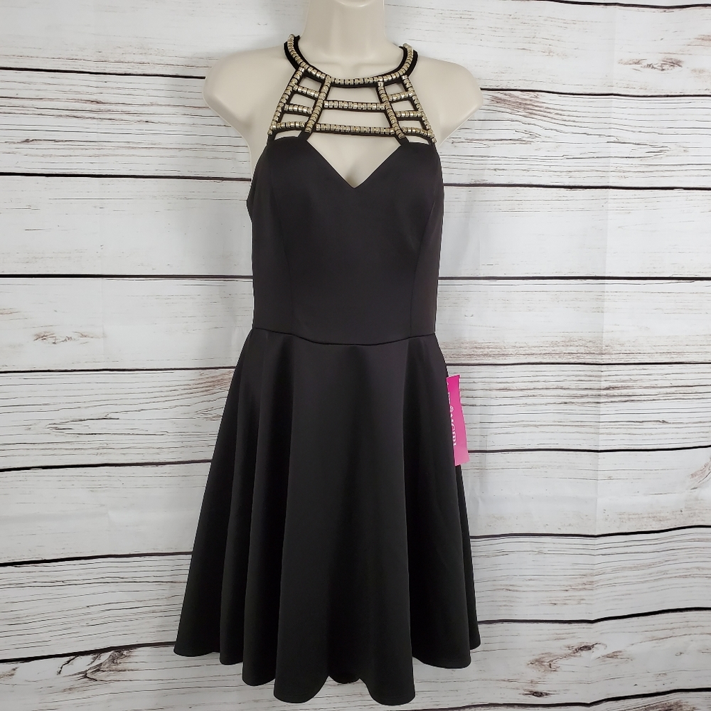 Speechless | Fit n Flare Midi Skater Dress - Picture 3 of 6